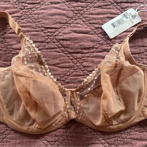Elomi Matilda EL8900 Cafe Au Lait Lace Embroidered Bra